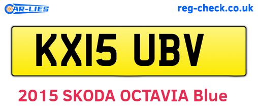 KX15UBV are the vehicle registration plates.