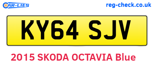 KY64SJV are the vehicle registration plates.