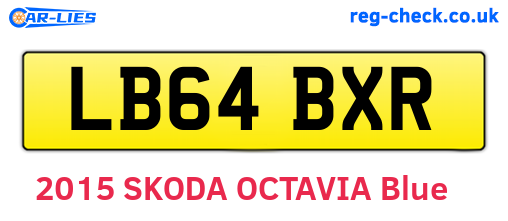 LB64BXR are the vehicle registration plates.