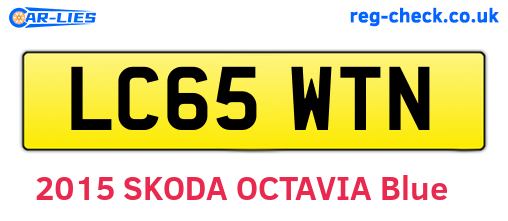 LC65WTN are the vehicle registration plates.