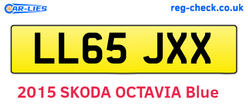 LL65JXX are the vehicle registration plates.