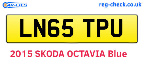 LN65TPU are the vehicle registration plates.