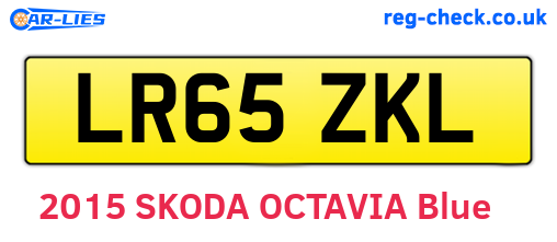 LR65ZKL are the vehicle registration plates.