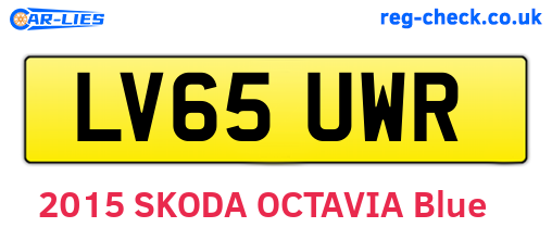 LV65UWR are the vehicle registration plates.