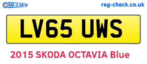 LV65UWS are the vehicle registration plates.