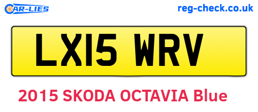 LX15WRV are the vehicle registration plates.