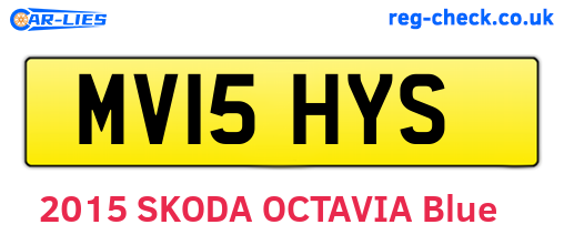 MV15HYS are the vehicle registration plates.