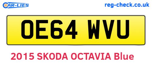 OE64WVU are the vehicle registration plates.