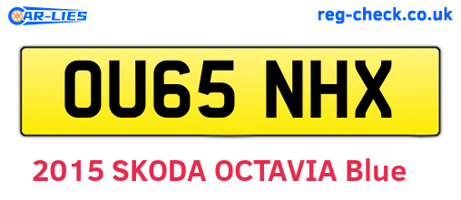 OU65NHX are the vehicle registration plates.