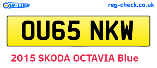 OU65NKW are the vehicle registration plates.