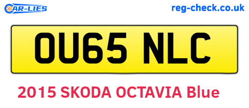 OU65NLC are the vehicle registration plates.