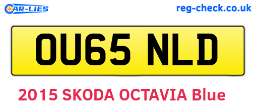 OU65NLD are the vehicle registration plates.