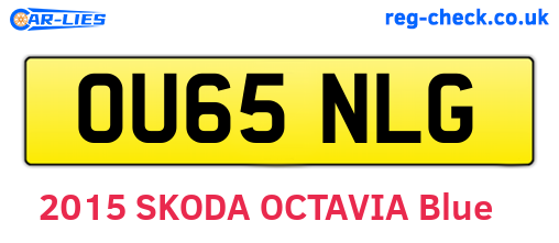 OU65NLG are the vehicle registration plates.