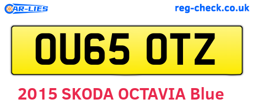 OU65OTZ are the vehicle registration plates.