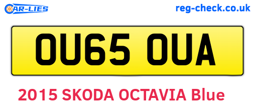 OU65OUA are the vehicle registration plates.