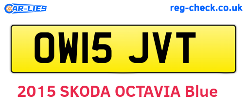 OW15JVT are the vehicle registration plates.