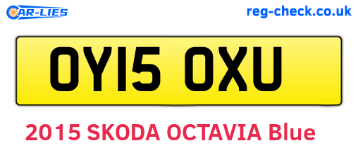 OY15OXU are the vehicle registration plates.
