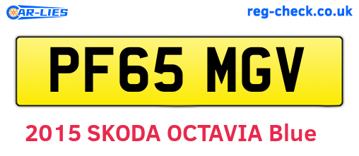 PF65MGV are the vehicle registration plates.
