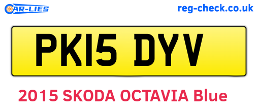 PK15DYV are the vehicle registration plates.