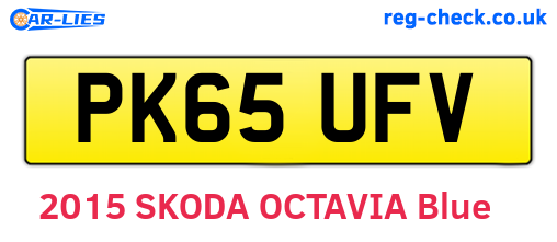 PK65UFV are the vehicle registration plates.