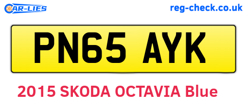 PN65AYK are the vehicle registration plates.