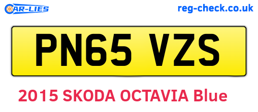 PN65VZS are the vehicle registration plates.