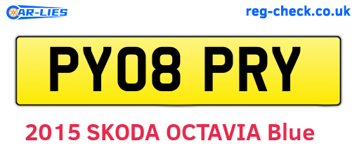 PY08PRY are the vehicle registration plates.