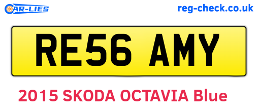 RE56AMY are the vehicle registration plates.