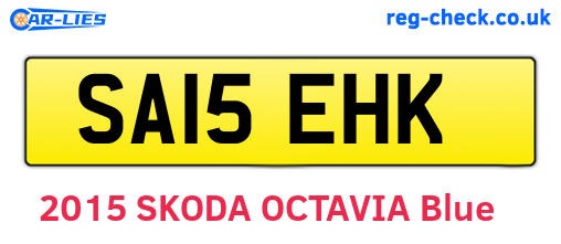 SA15EHK are the vehicle registration plates.