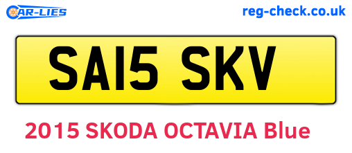SA15SKV are the vehicle registration plates.