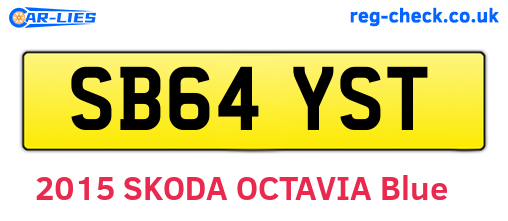 SB64YST are the vehicle registration plates.