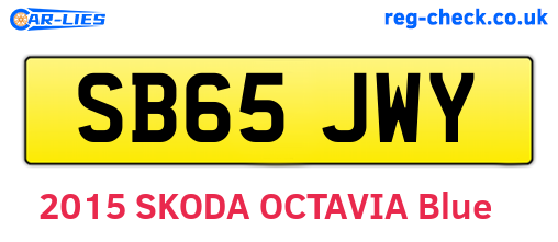 SB65JWY are the vehicle registration plates.