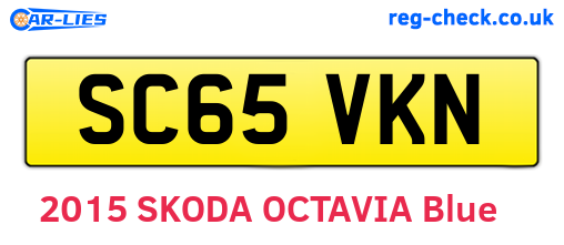 SC65VKN are the vehicle registration plates.