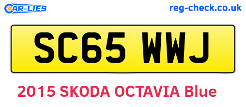 SC65WWJ are the vehicle registration plates.