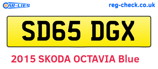 SD65DGX are the vehicle registration plates.