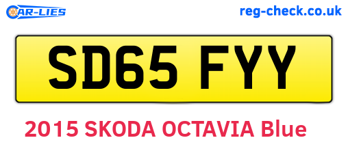 SD65FYY are the vehicle registration plates.