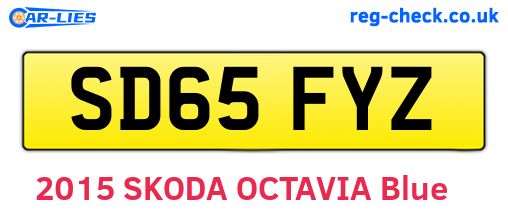 SD65FYZ are the vehicle registration plates.