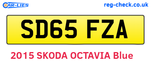 SD65FZA are the vehicle registration plates.
