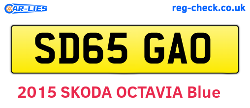 SD65GAO are the vehicle registration plates.