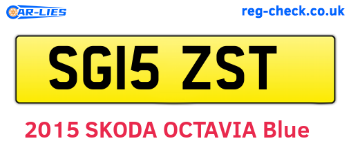 SG15ZST are the vehicle registration plates.