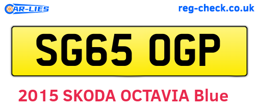 SG65OGP are the vehicle registration plates.