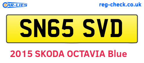 SN65SVD are the vehicle registration plates.
