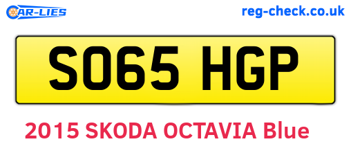 SO65HGP are the vehicle registration plates.