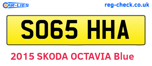 SO65HHA are the vehicle registration plates.