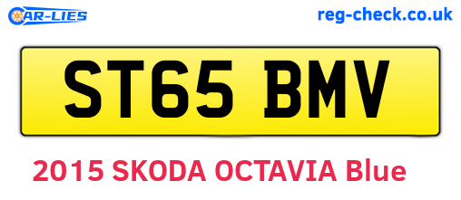 ST65BMV are the vehicle registration plates.
