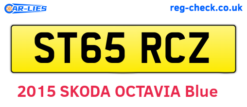 ST65RCZ are the vehicle registration plates.