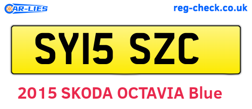 SY15SZC are the vehicle registration plates.