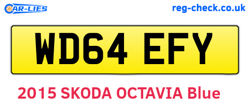 WD64EFY are the vehicle registration plates.