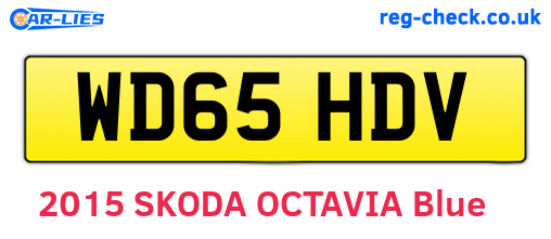 WD65HDV are the vehicle registration plates.