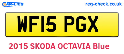 WF15PGX are the vehicle registration plates.